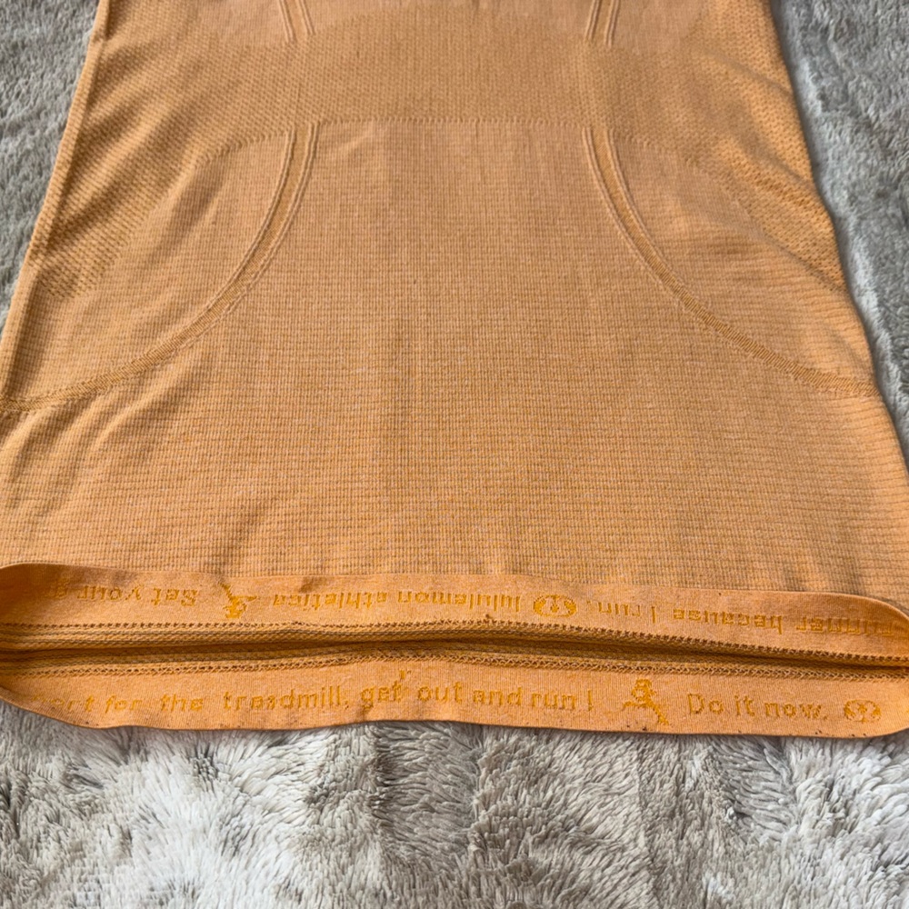 Lululemon🍋Run: Swiftly Tech Long Sleeve Heathered Creamsicle Pop Size 4 - Picture 9 of 16